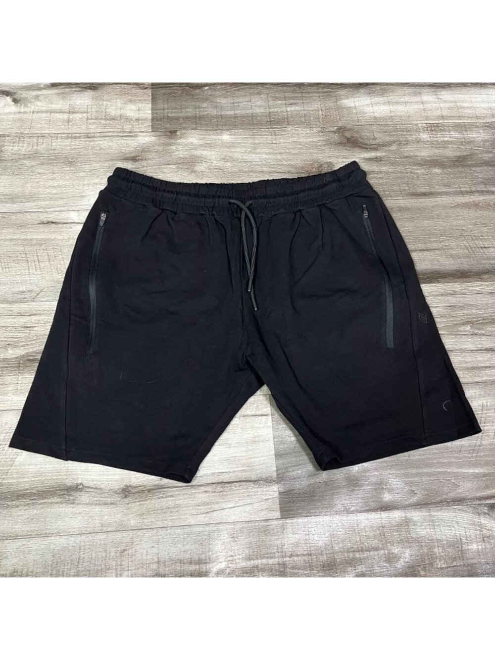 Zyia Active Athletic High Rise Cotton Blend Shorts Black Women’s Size XL
